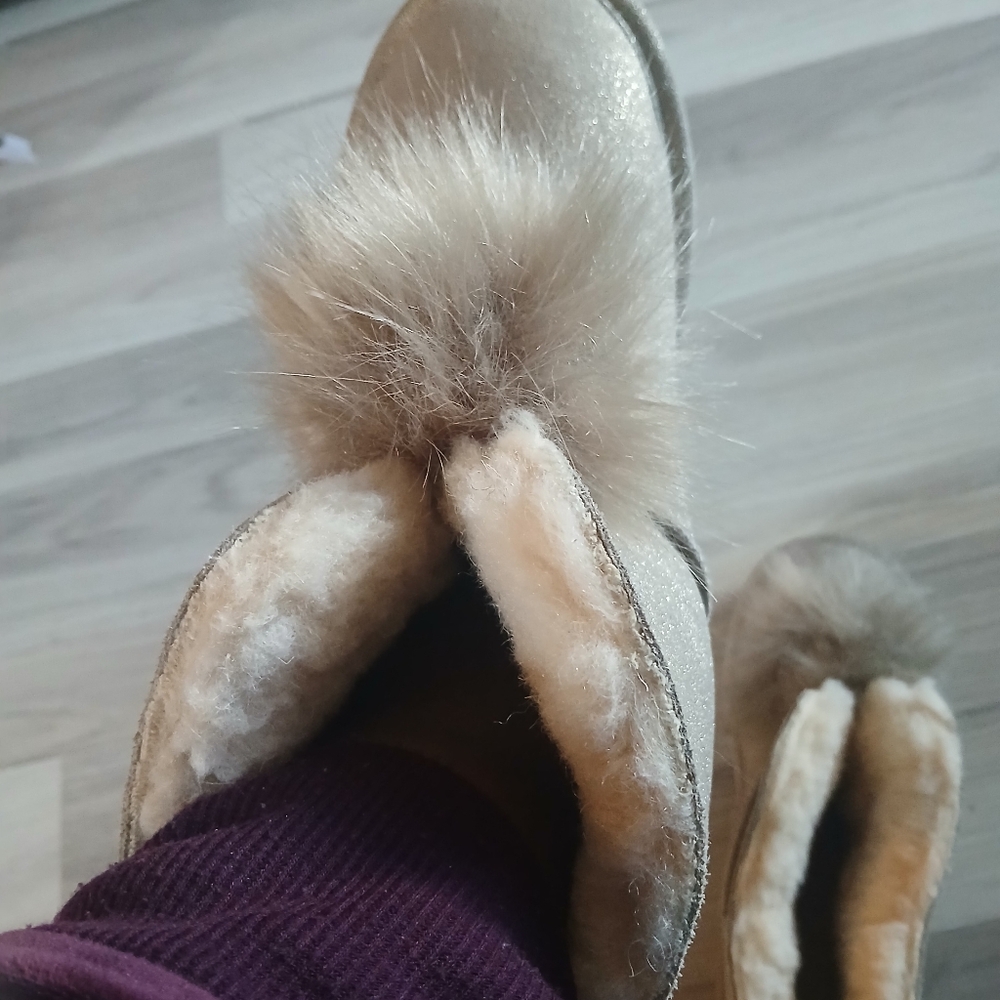 Bearpaw Cozy Brown Fur-Lined Women's Boots Size 9 - Picture 4 of 7
